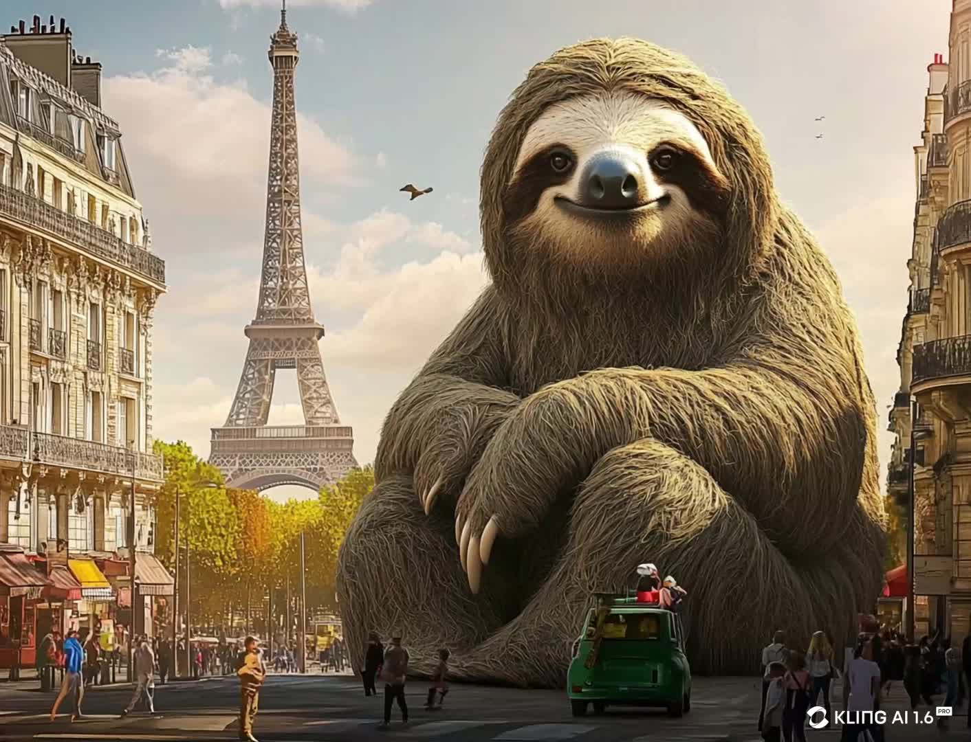Sloth - guardian of the city - ai sloth AI video