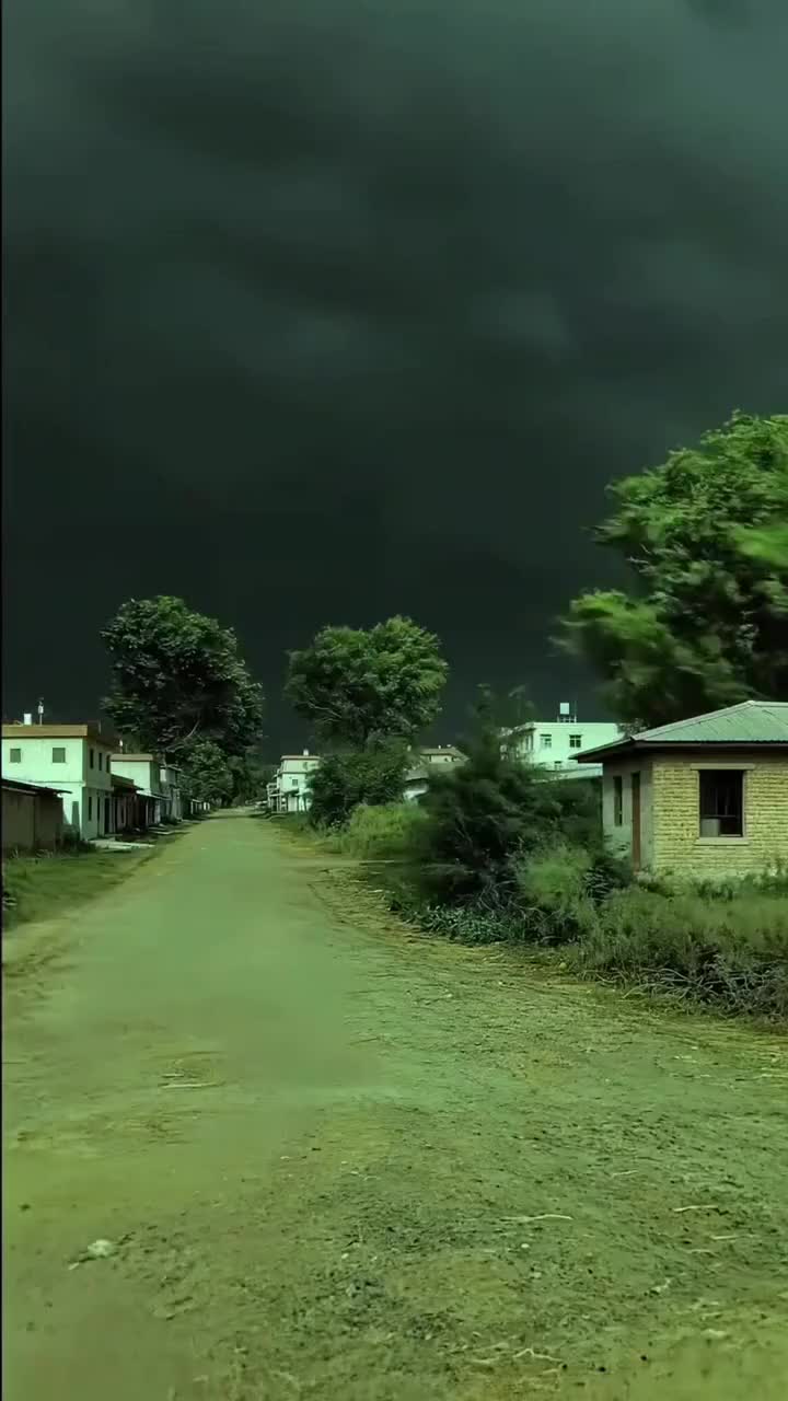 Village view  - different point of view AI video