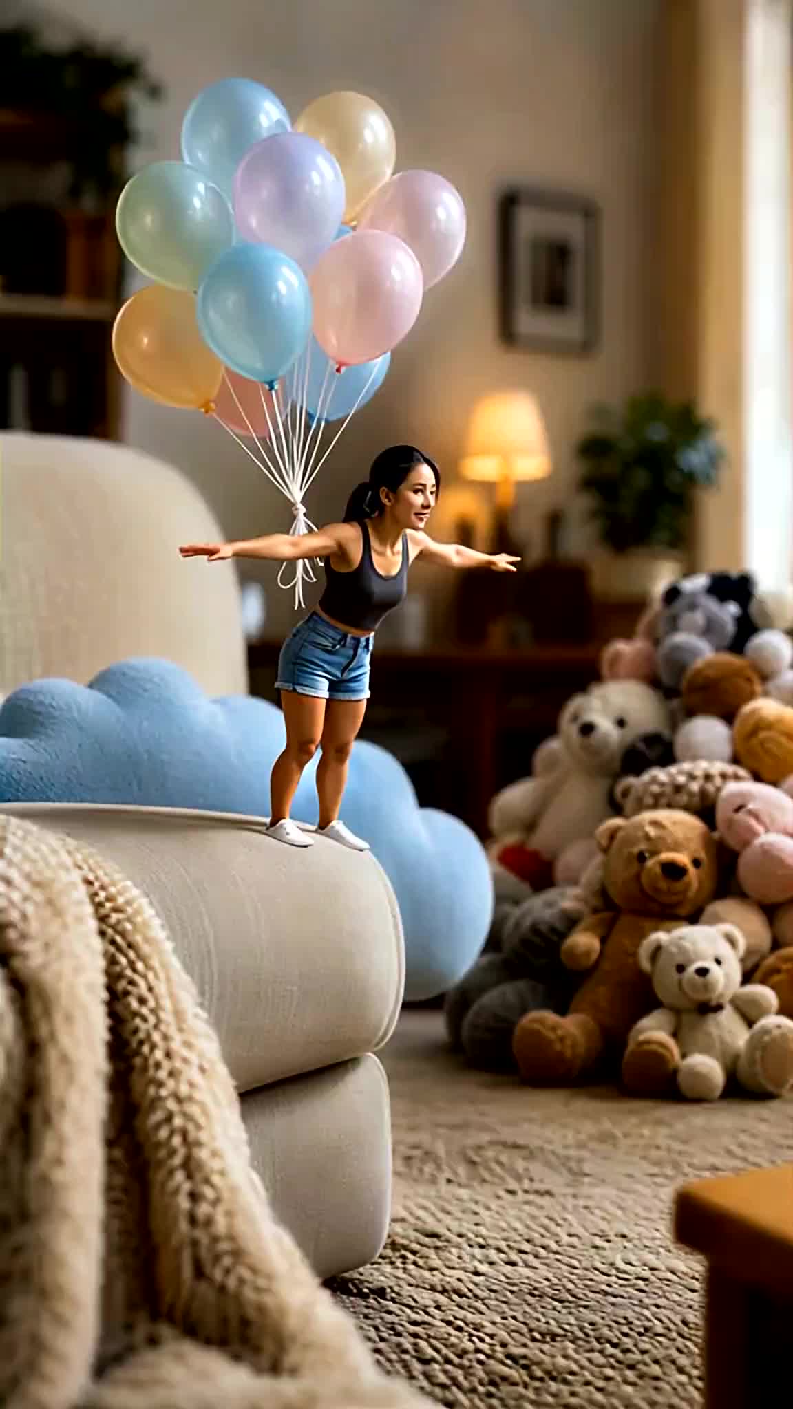 Balloons flyer - glow in the dark balloons AI video