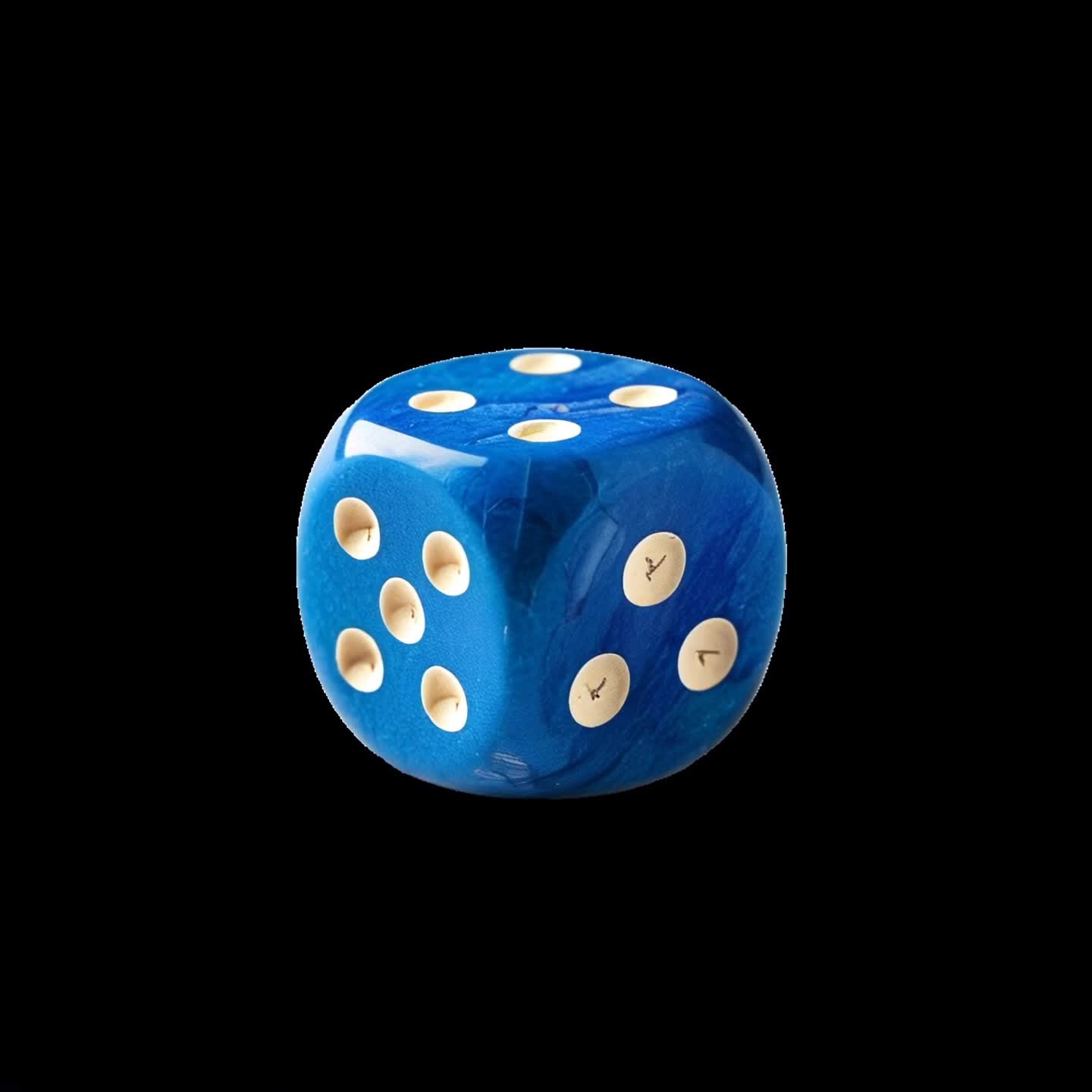 spinning dice - create transparent background free AI video