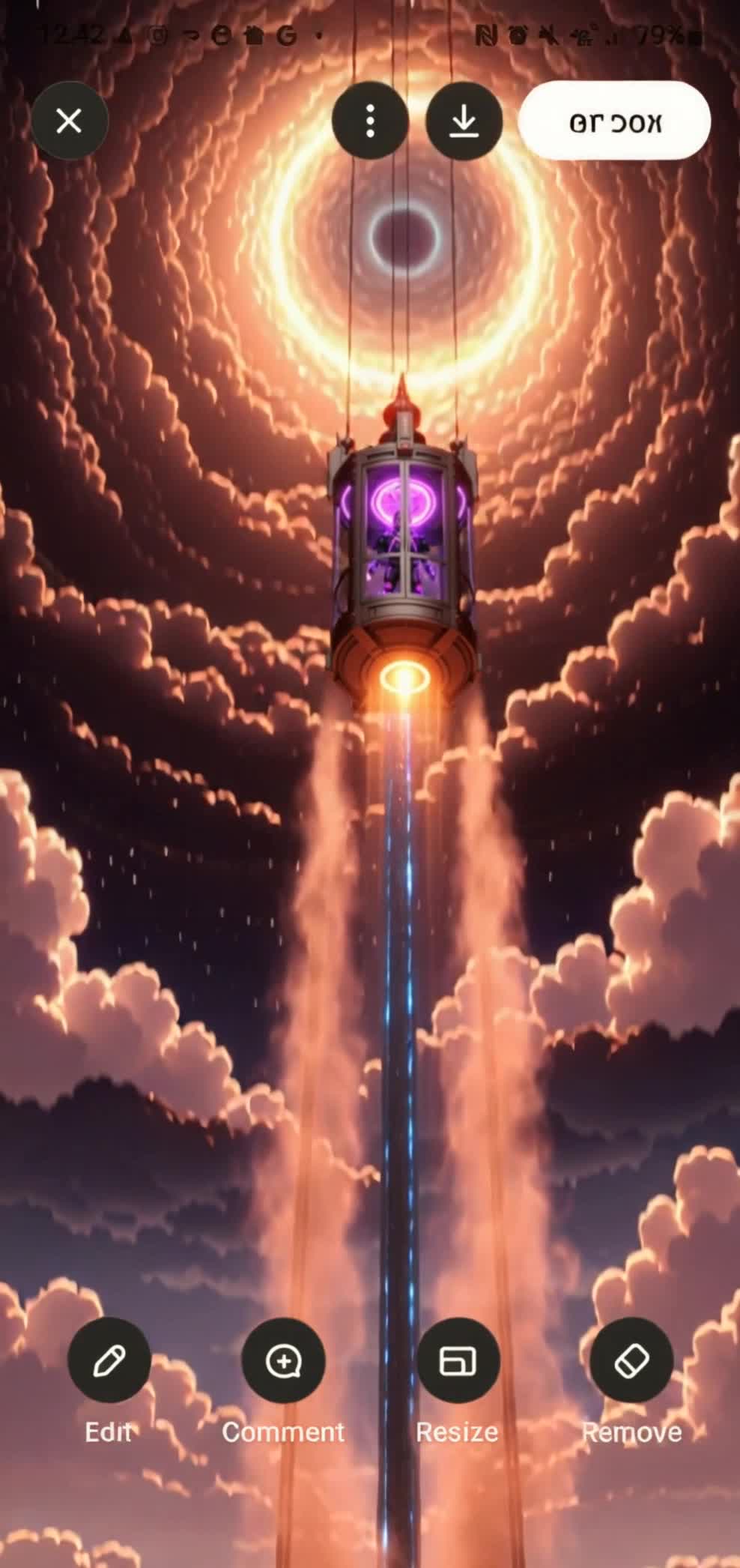 Space Elevator - comic ai AI video