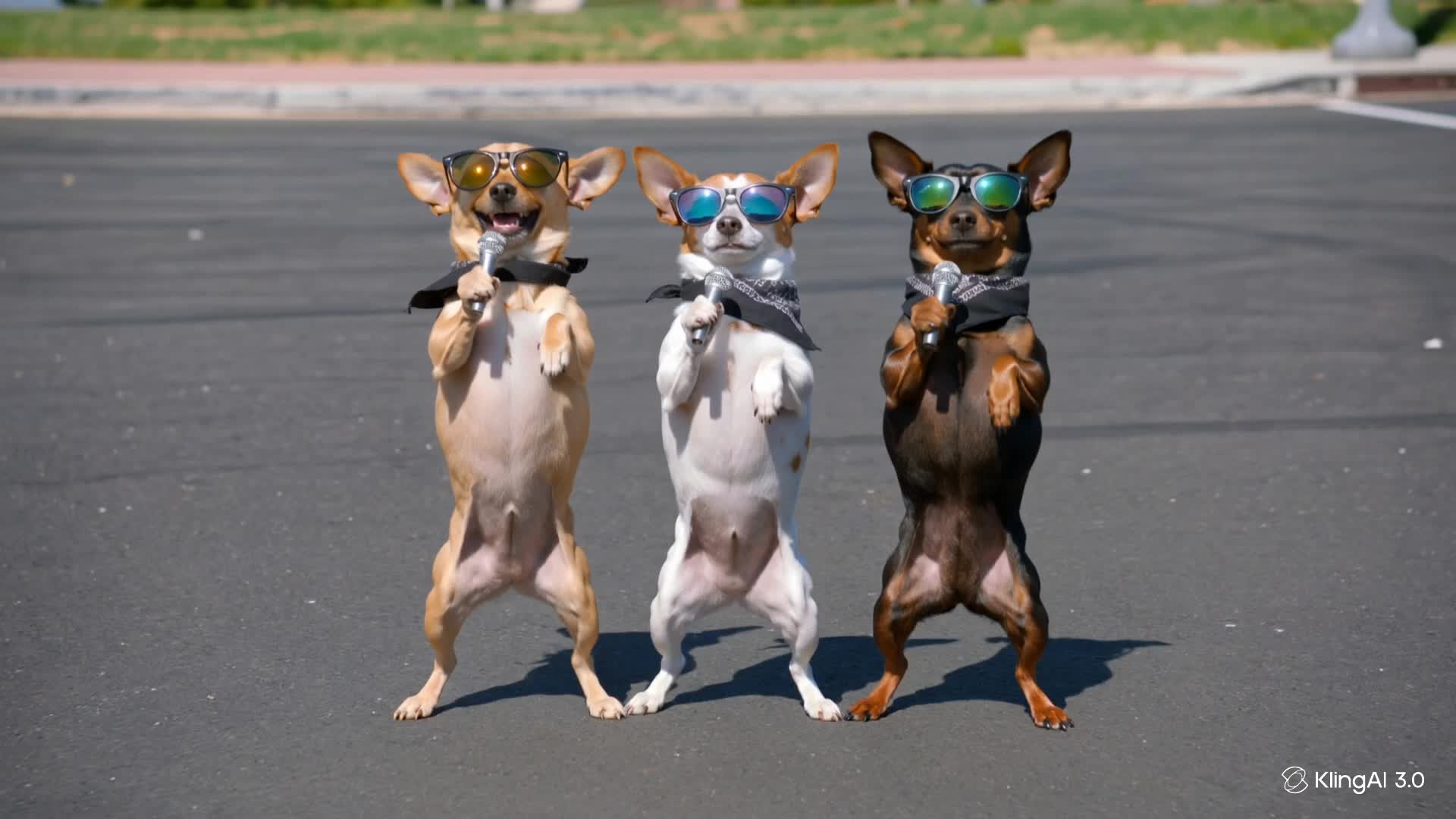 Dancing Dogs With Sunglasses - A - sunglasses template AI video