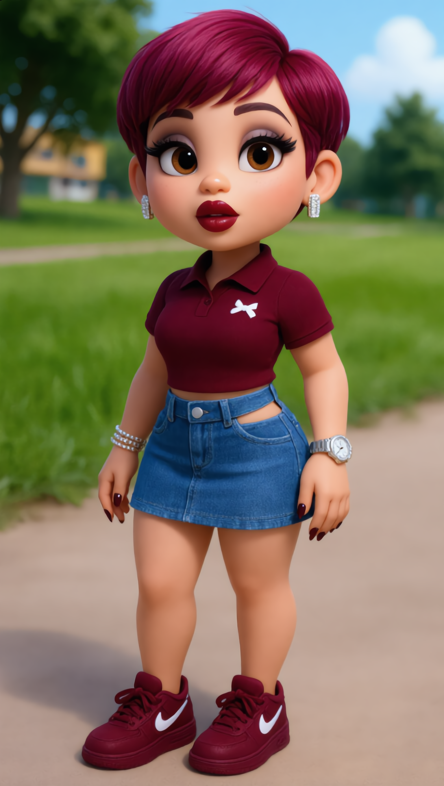 Kling AI work 310172765614039 - short blonde pixie cuts AI image