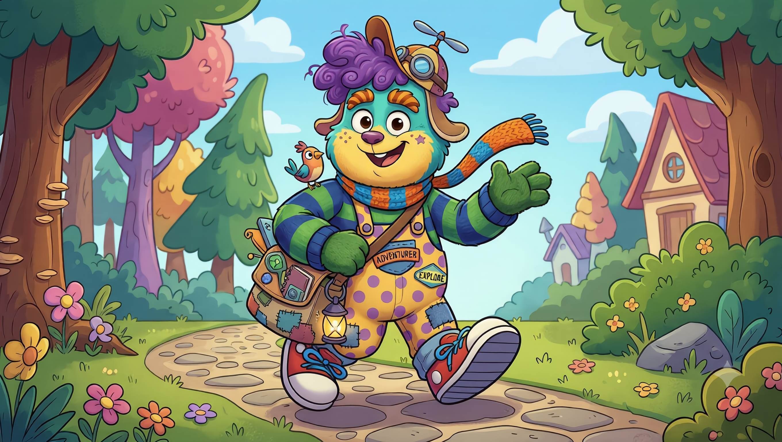 funny and happy cartoon  - camara cartoon AI image