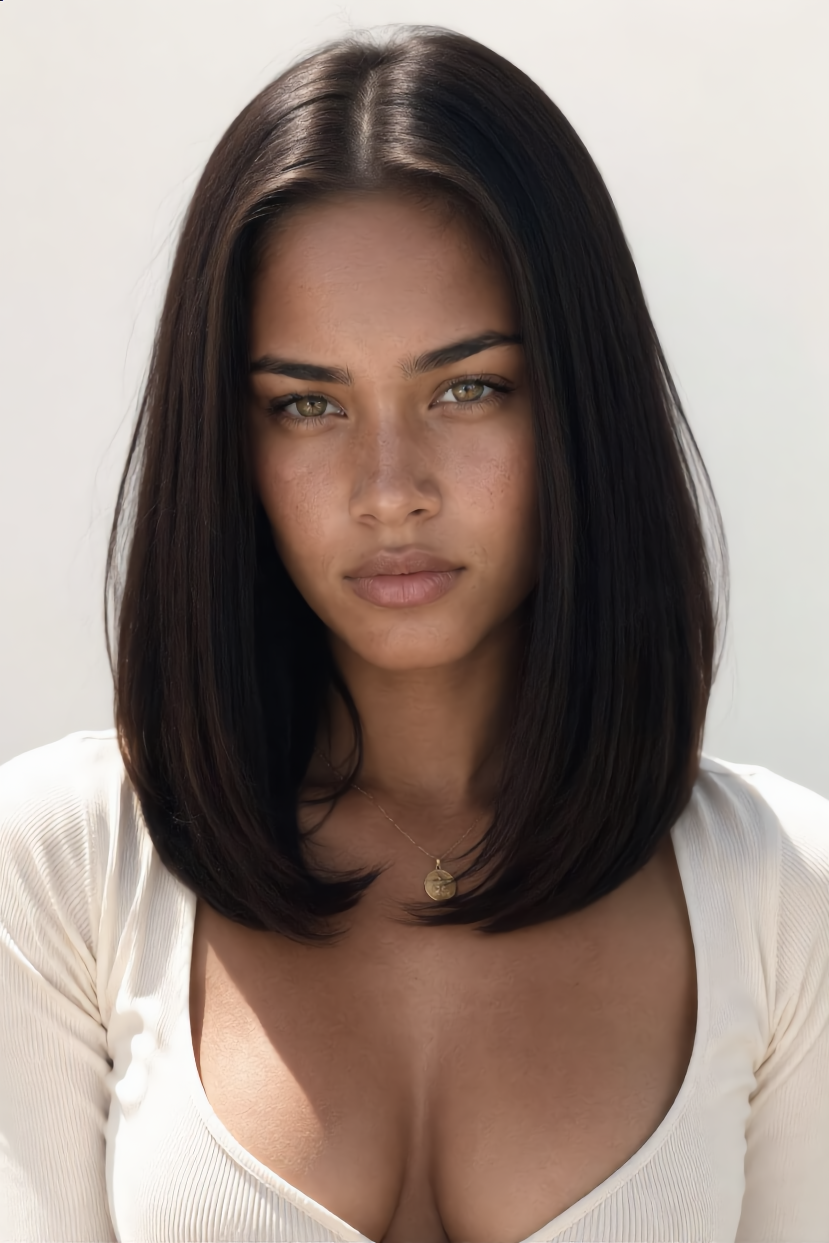 Kling AI work 318951489504821 - long bangs haircut AI image