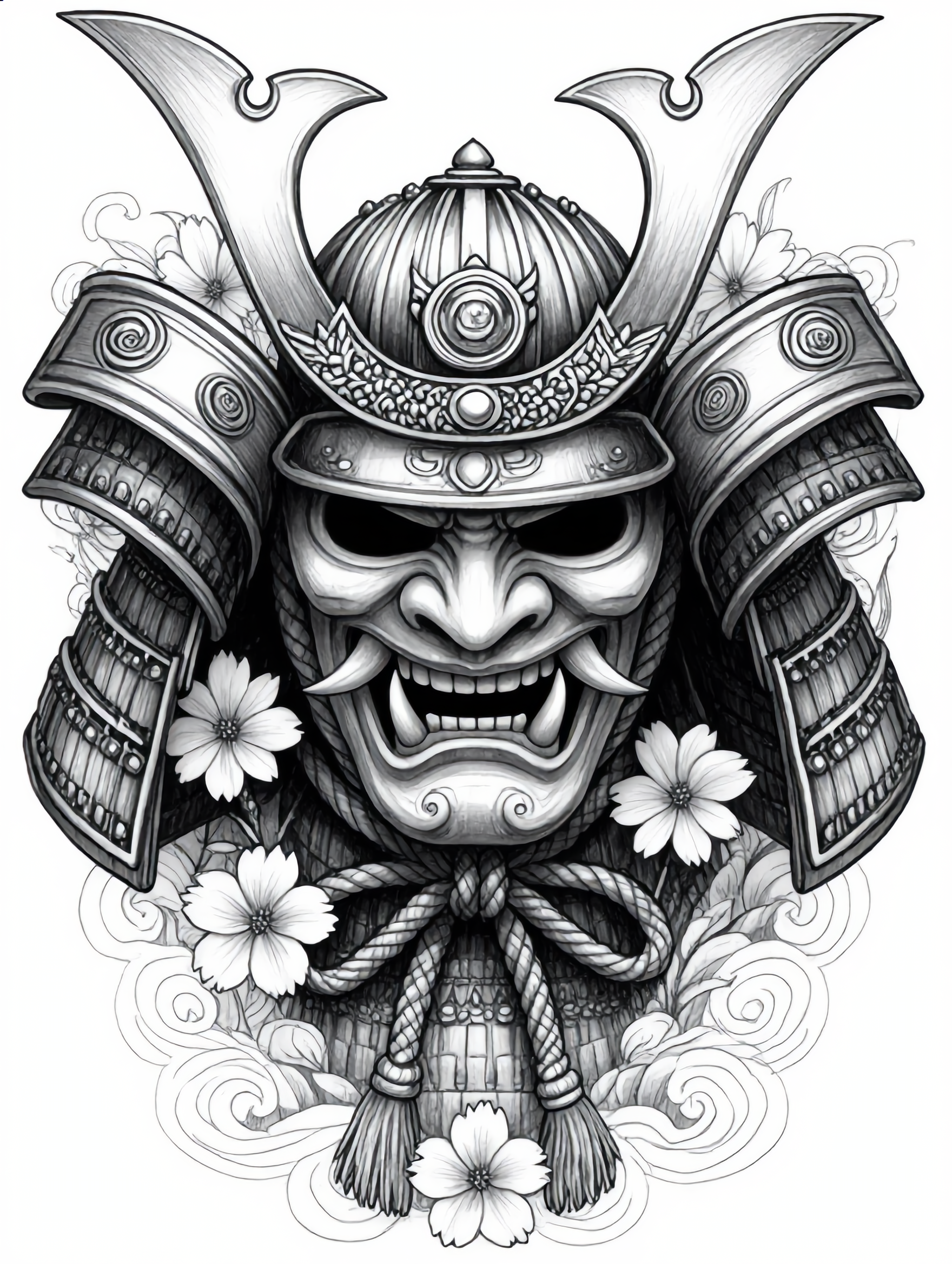 samurai head - round head hairstyles men AI image
