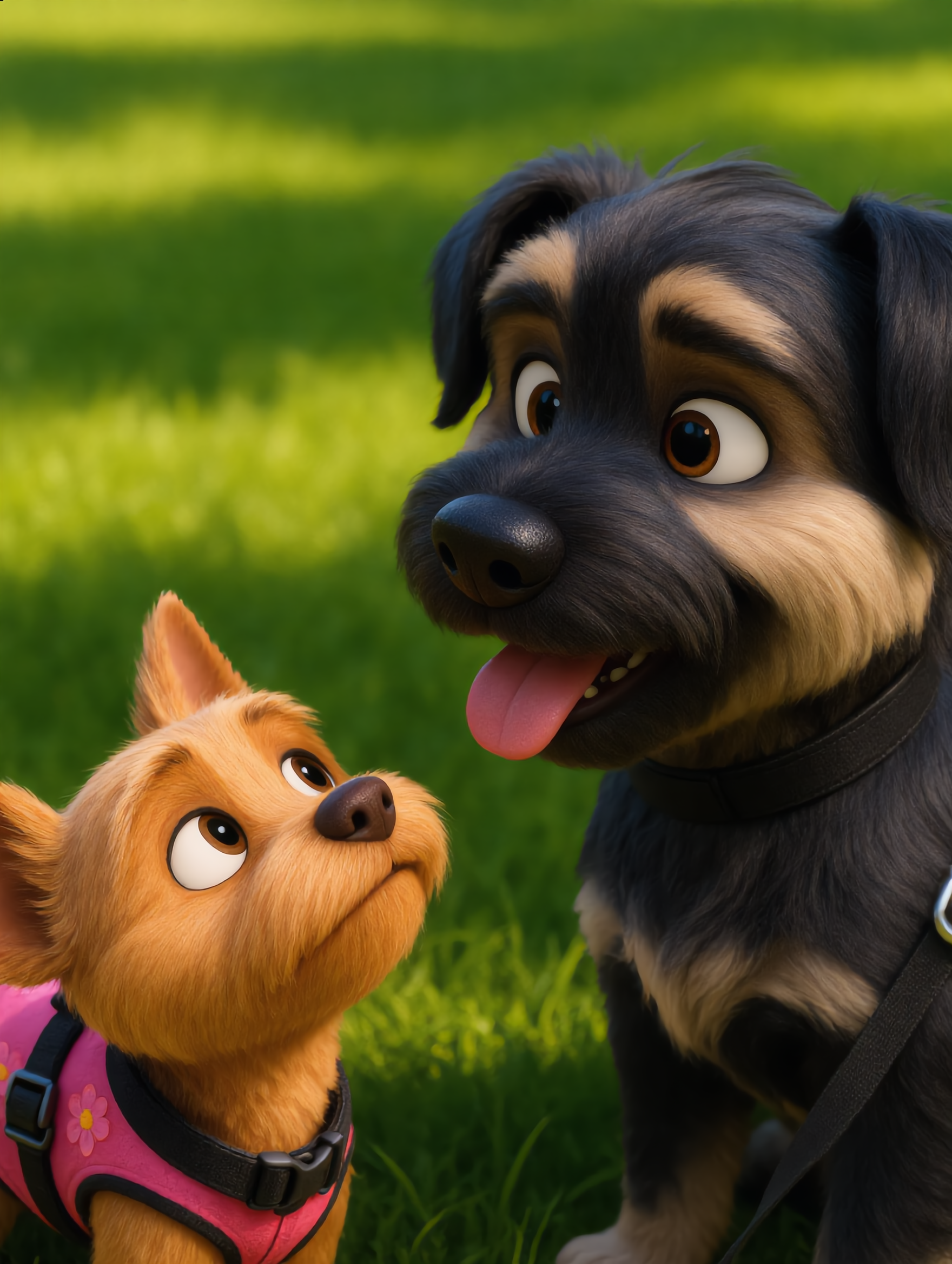 Leo and Muffin Talking - images for composition AI image