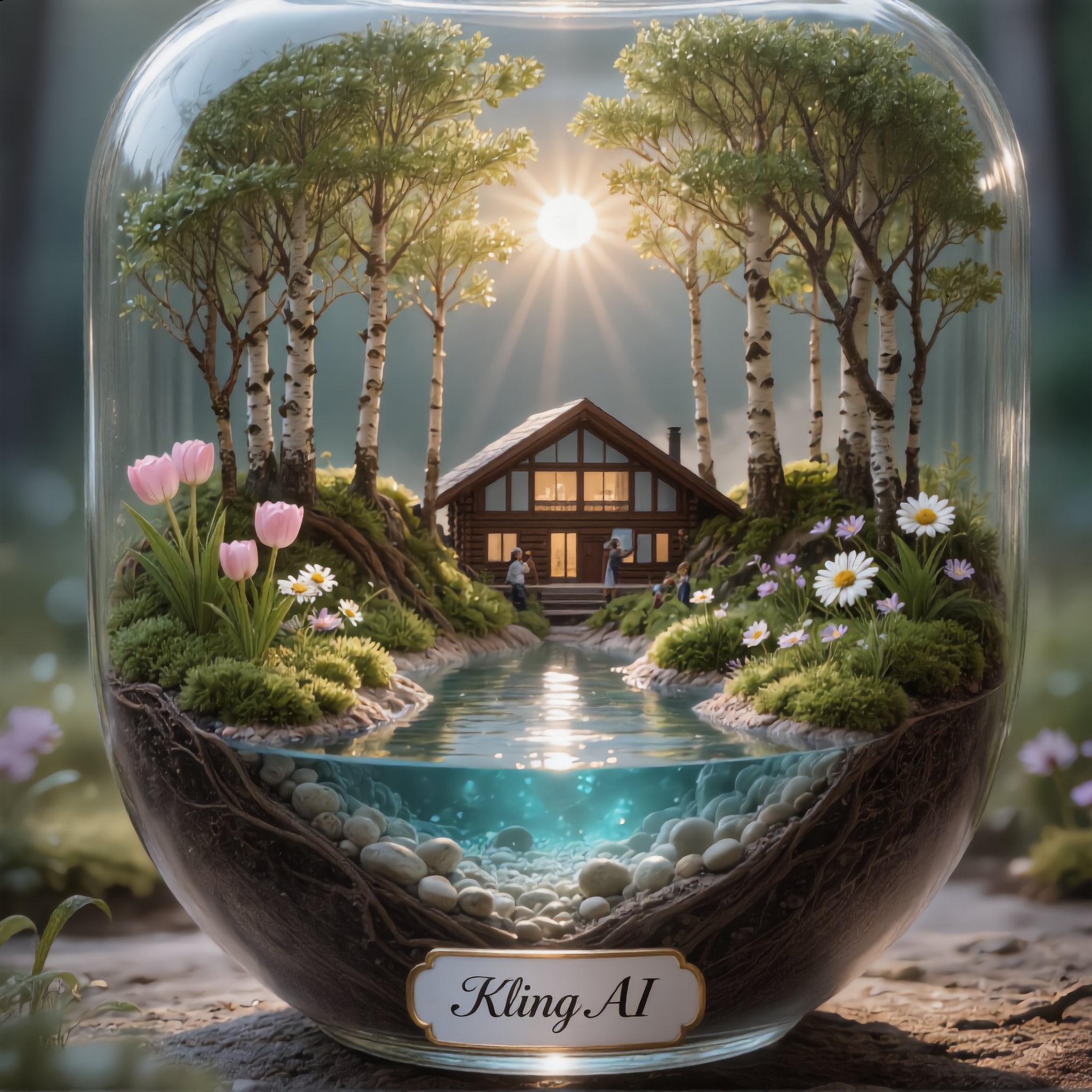 Miniature forest - miniature ai image AI image