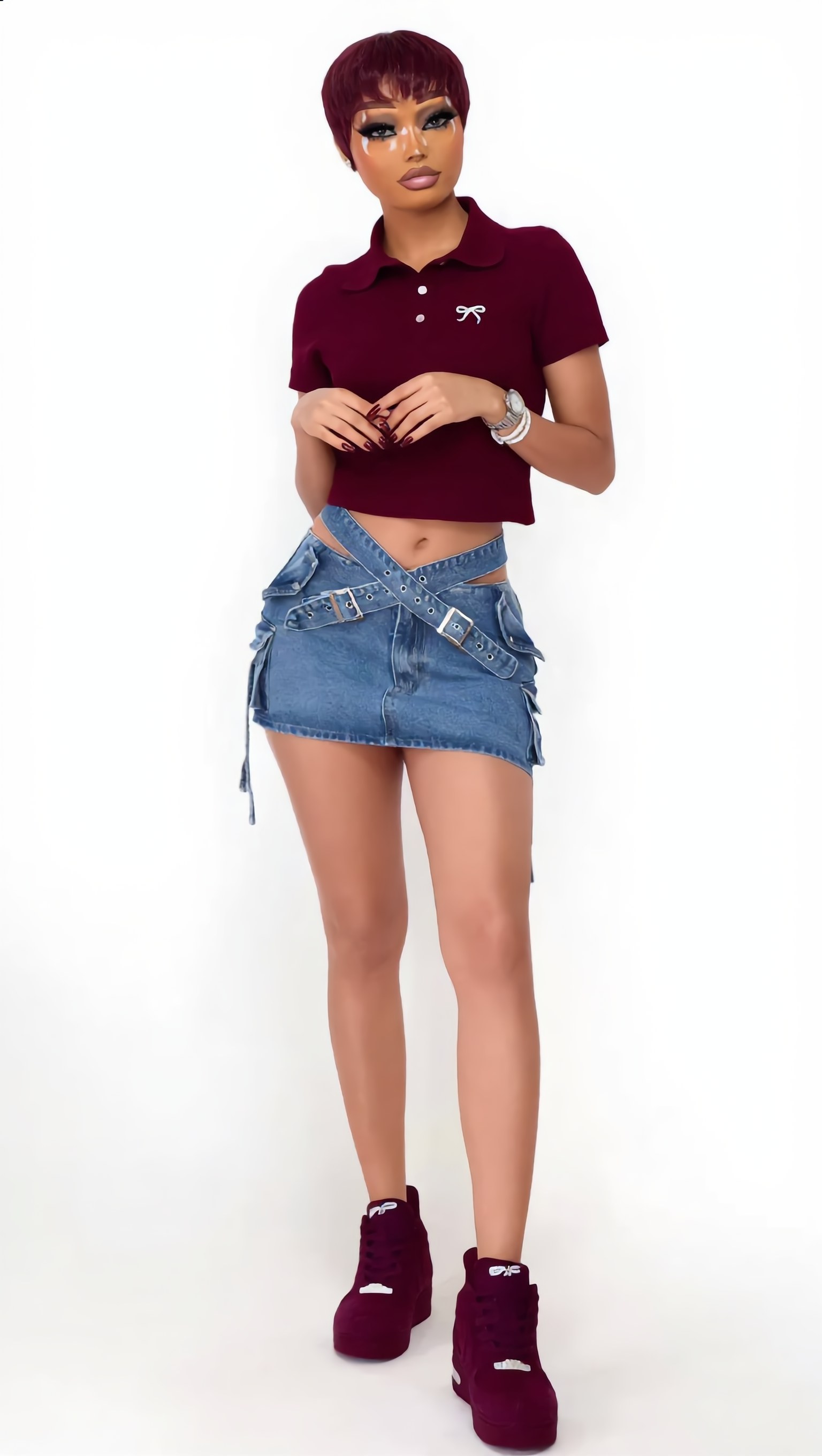 Kling AI work 309894130523737 - short blonde pixie cuts AI image