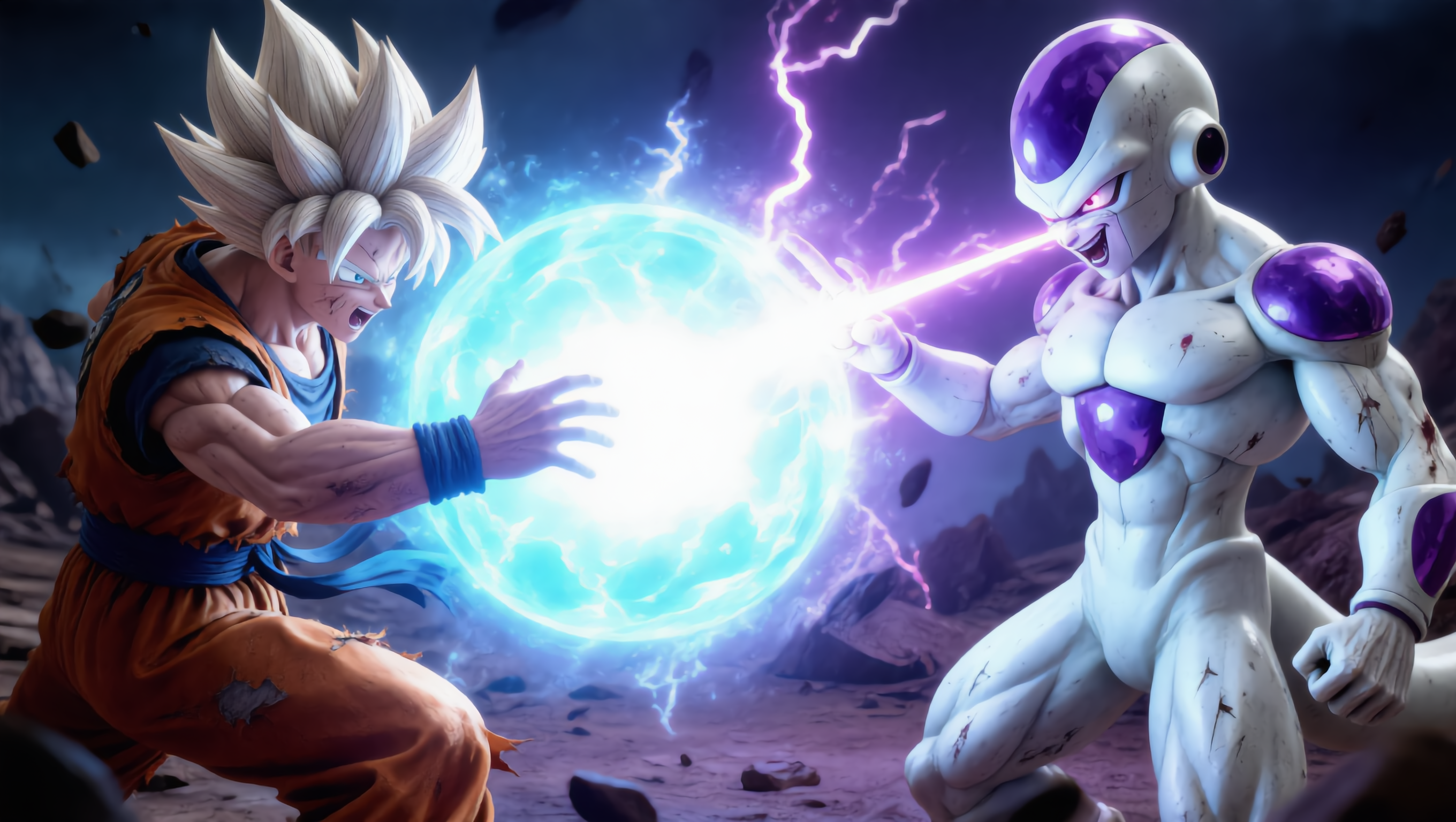 goku vs freeza - cinema image AI image