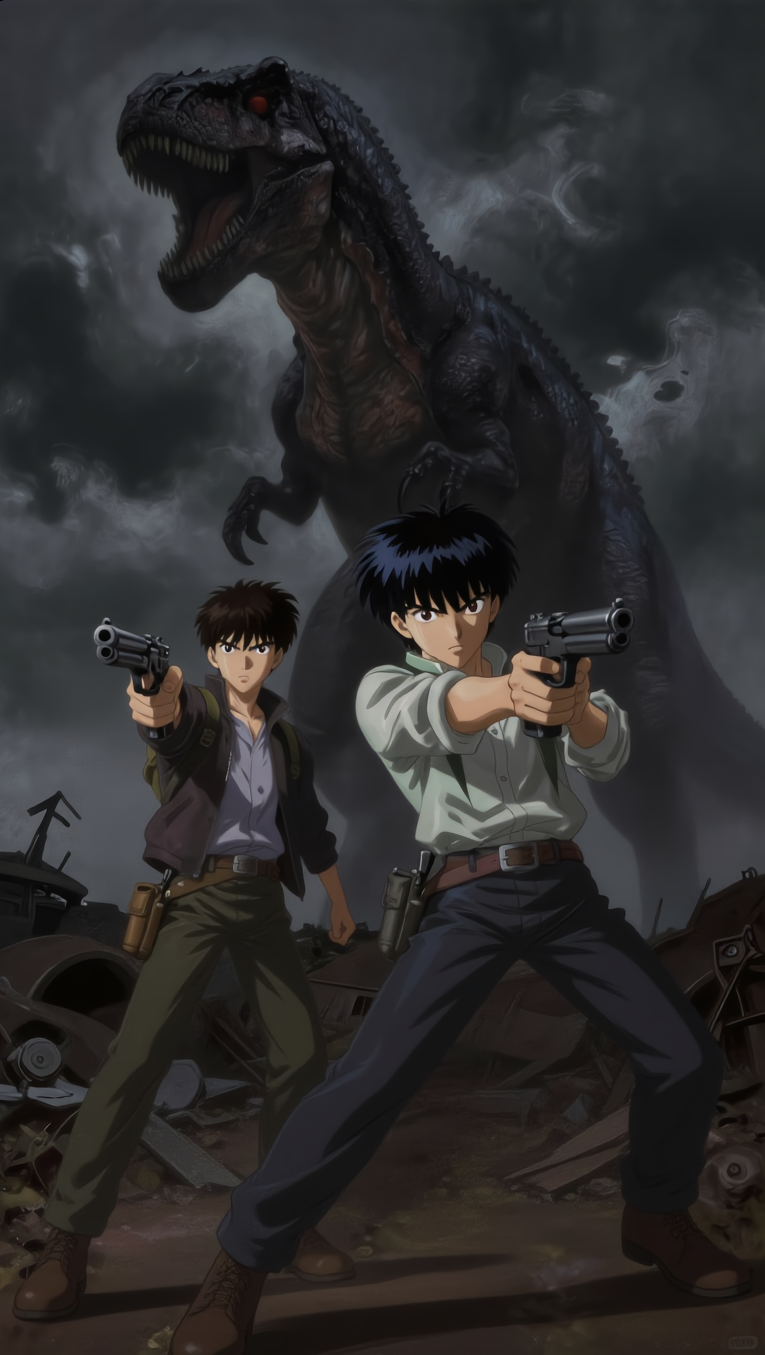 Surrounded - fighting scene AI image