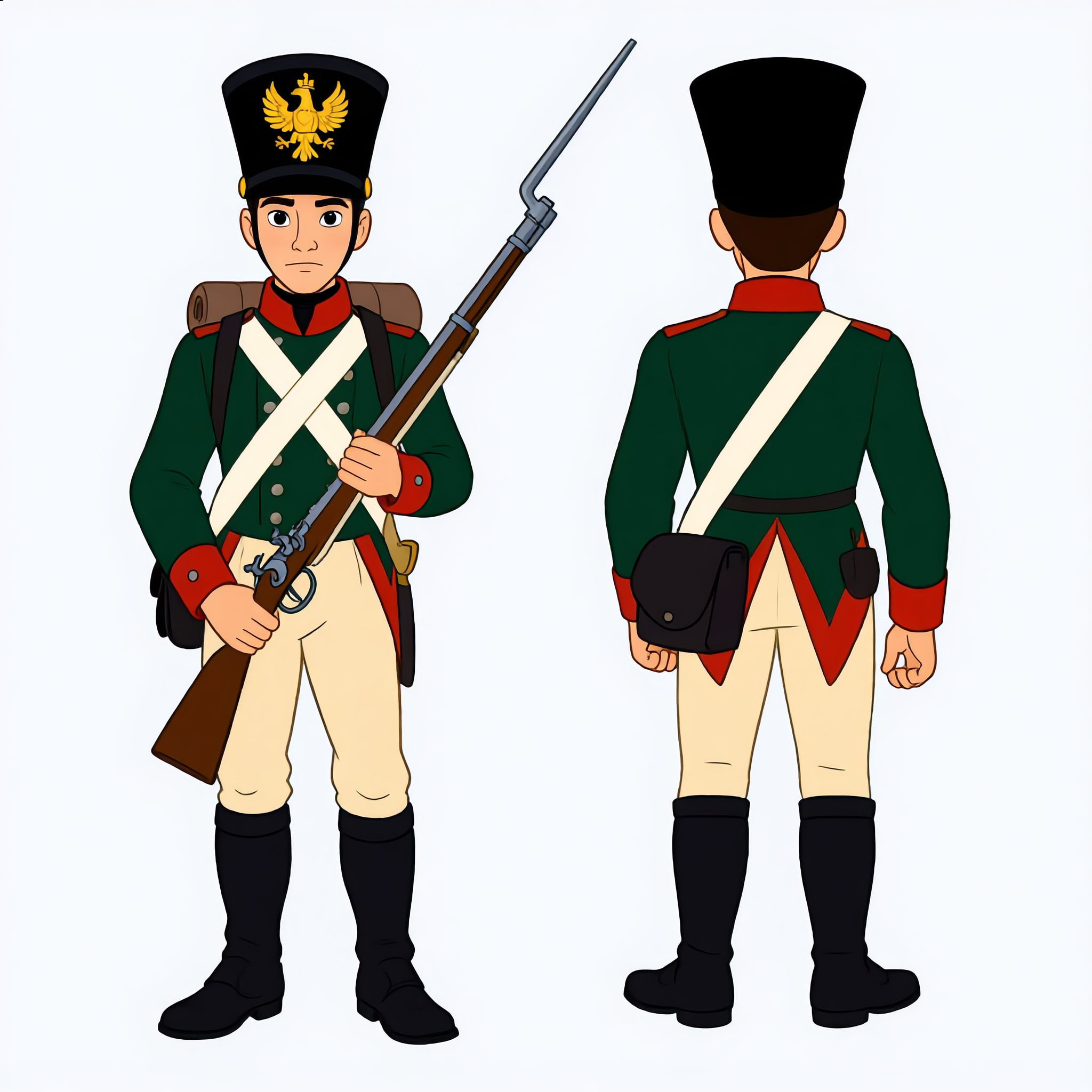 Russian soldier Napoleonic era - disney character generator AI image