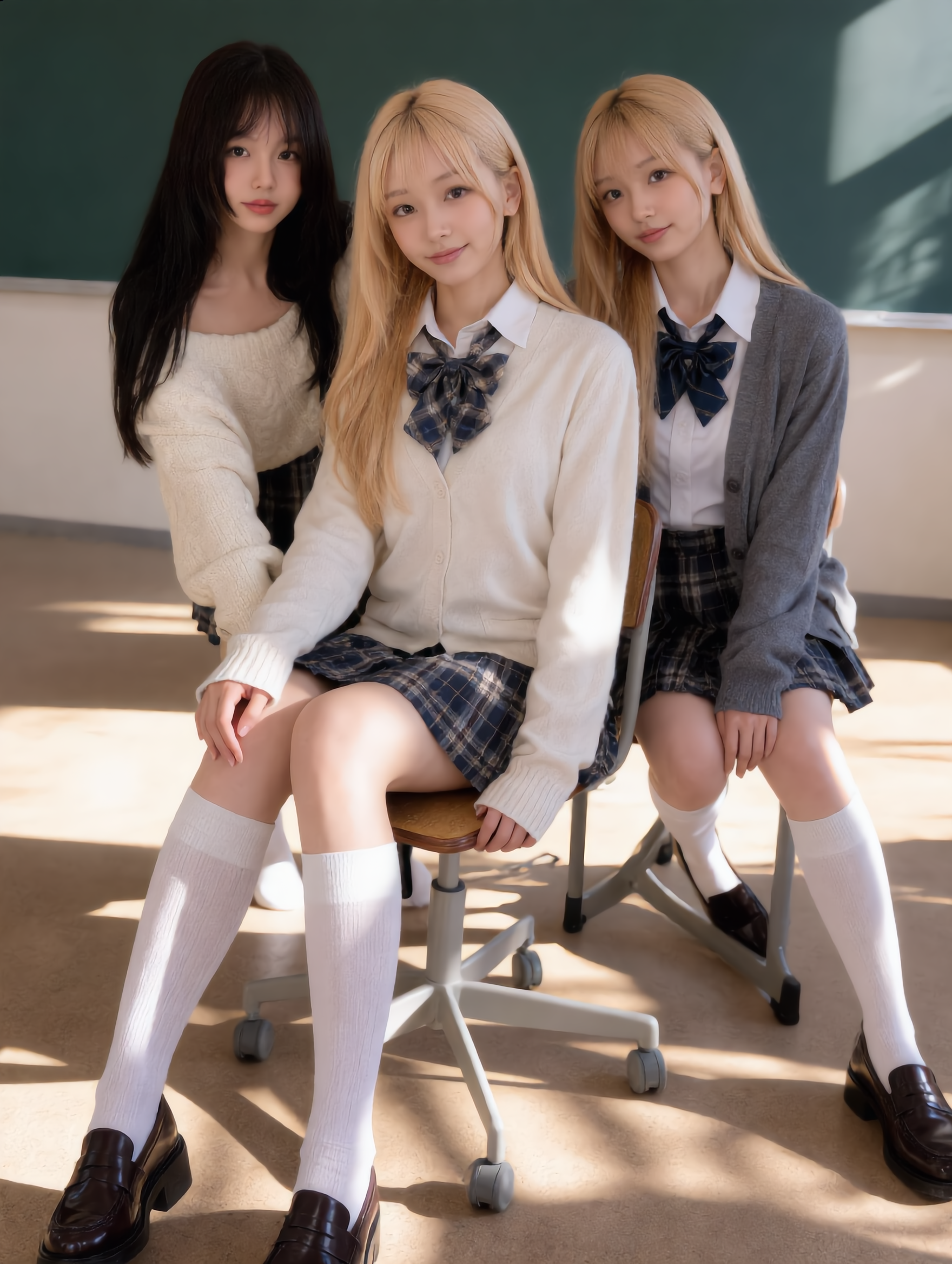 Kling AI work 314044361661214 - school girl pose anime AI image