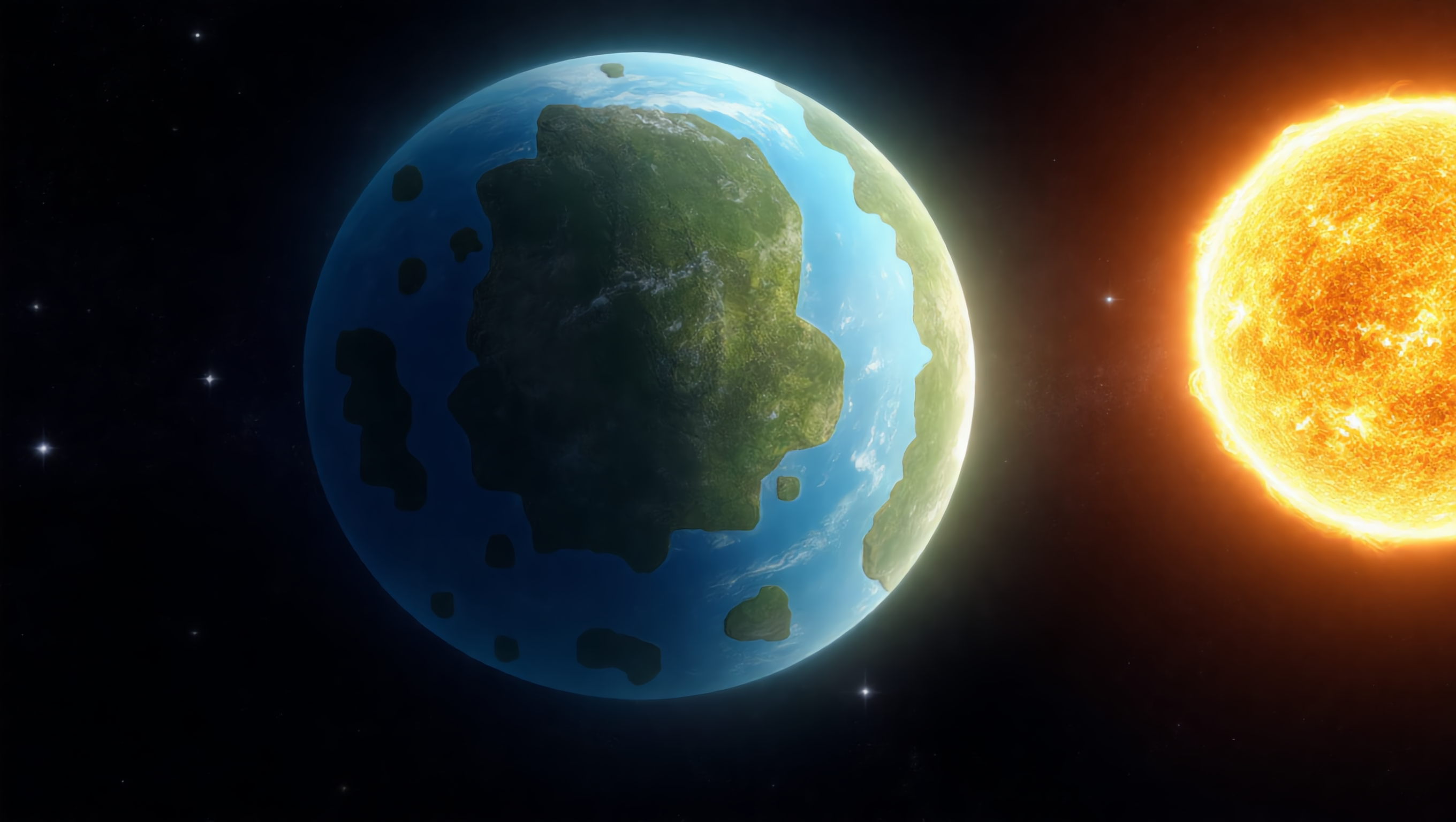 Kling AI work 313661530668073 - planet world map generator AI image