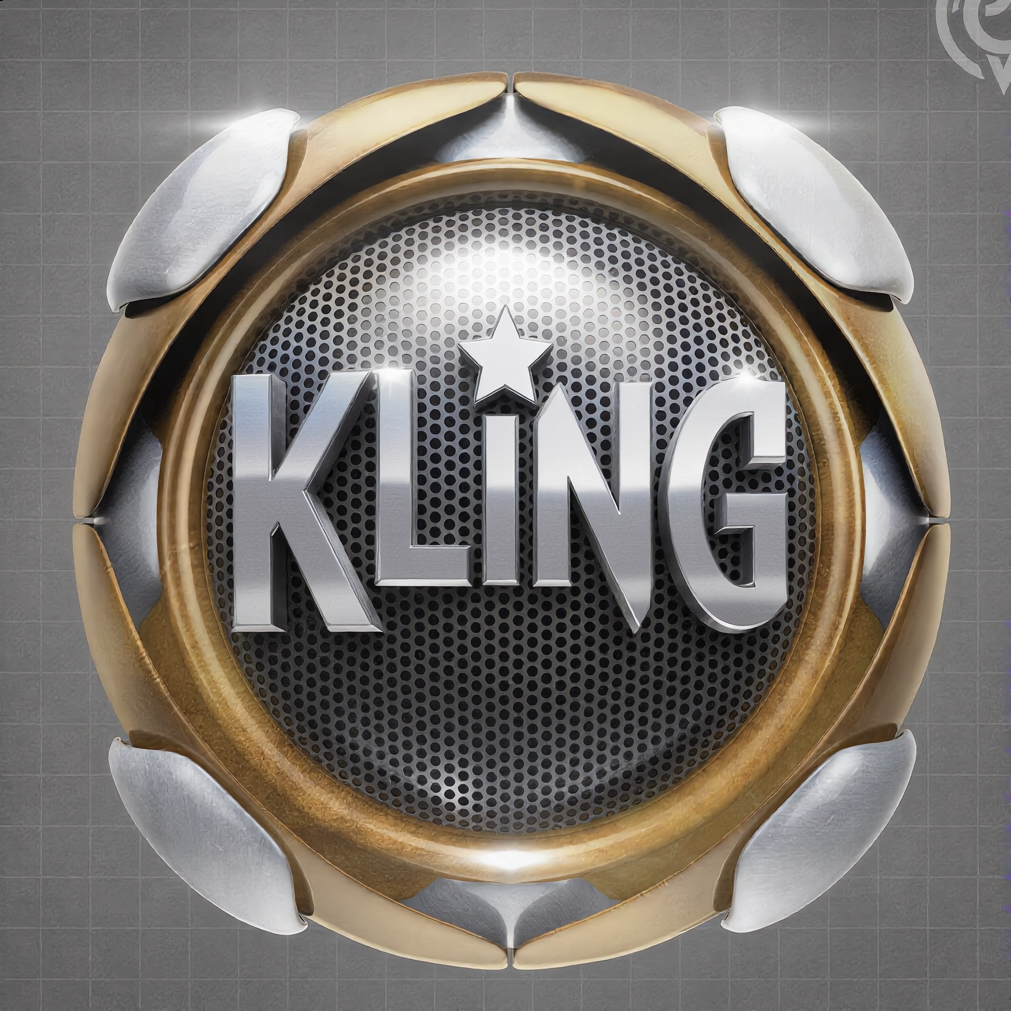 Metallic logo design - kling ai poster design AI image