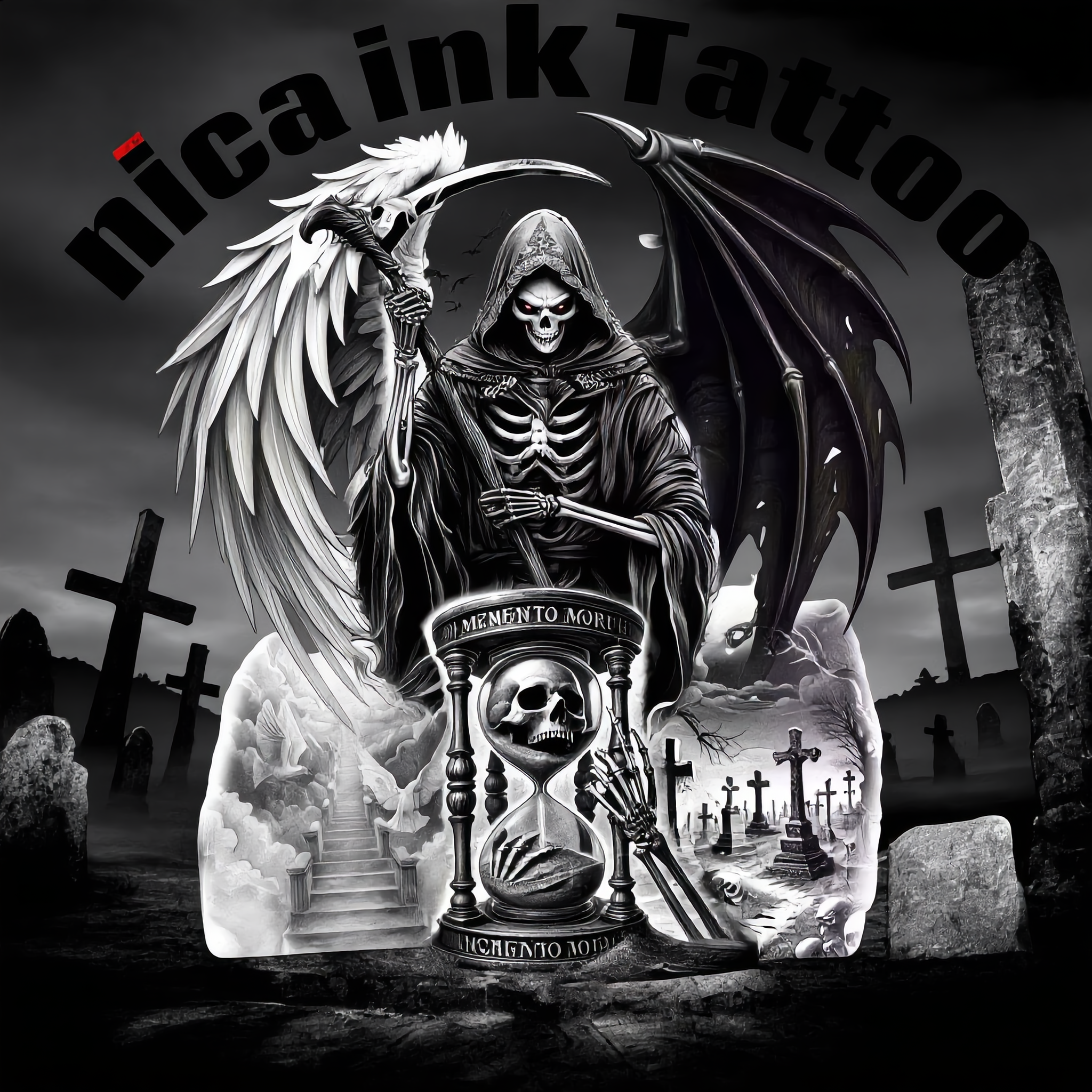 nica ink Tattoo - traditional lighthouse tattoo AI image