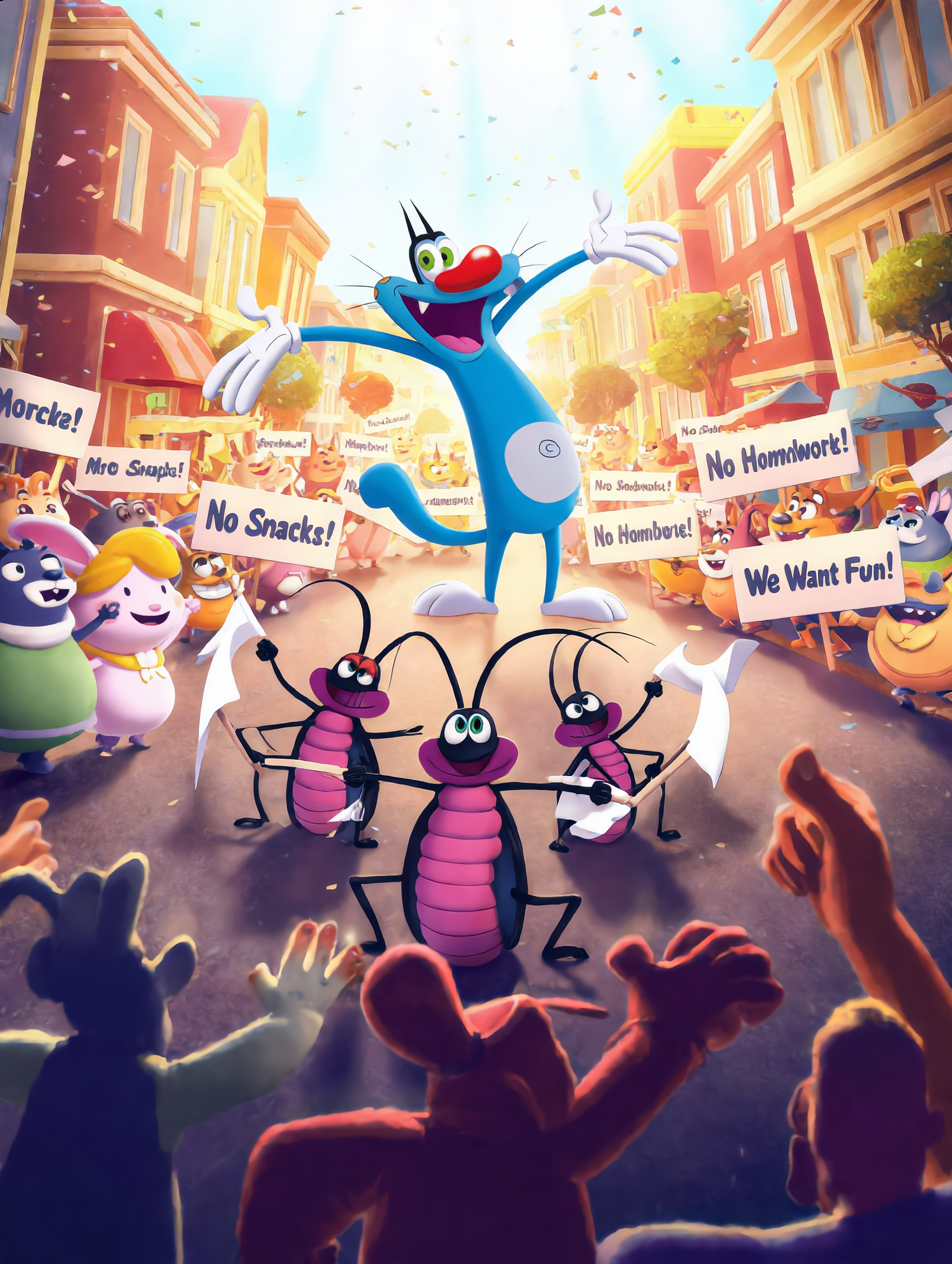 Kling AI work 317053839321968 - city the animation characters AI image