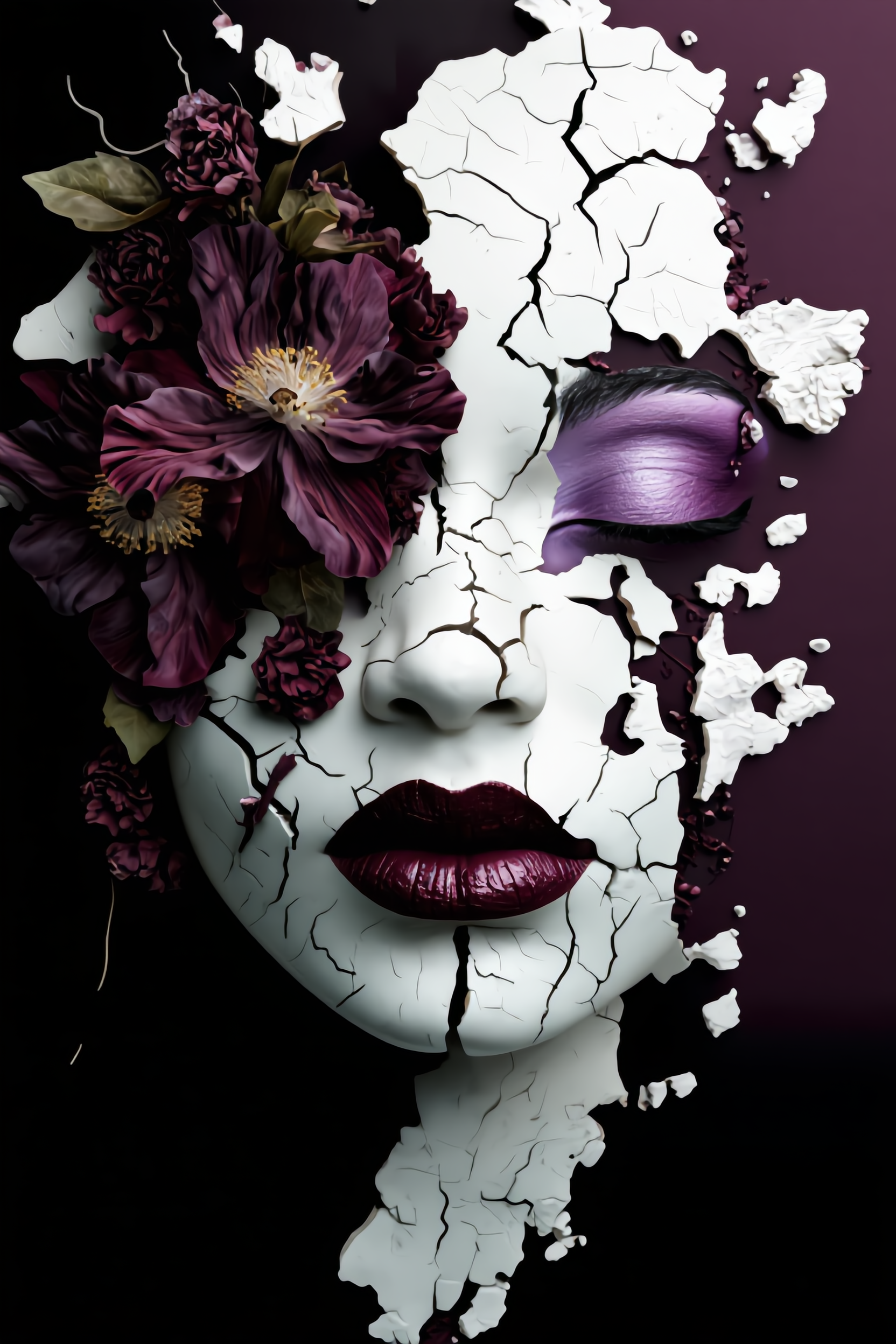 Wreckage Album cover - anime album cover AI image
