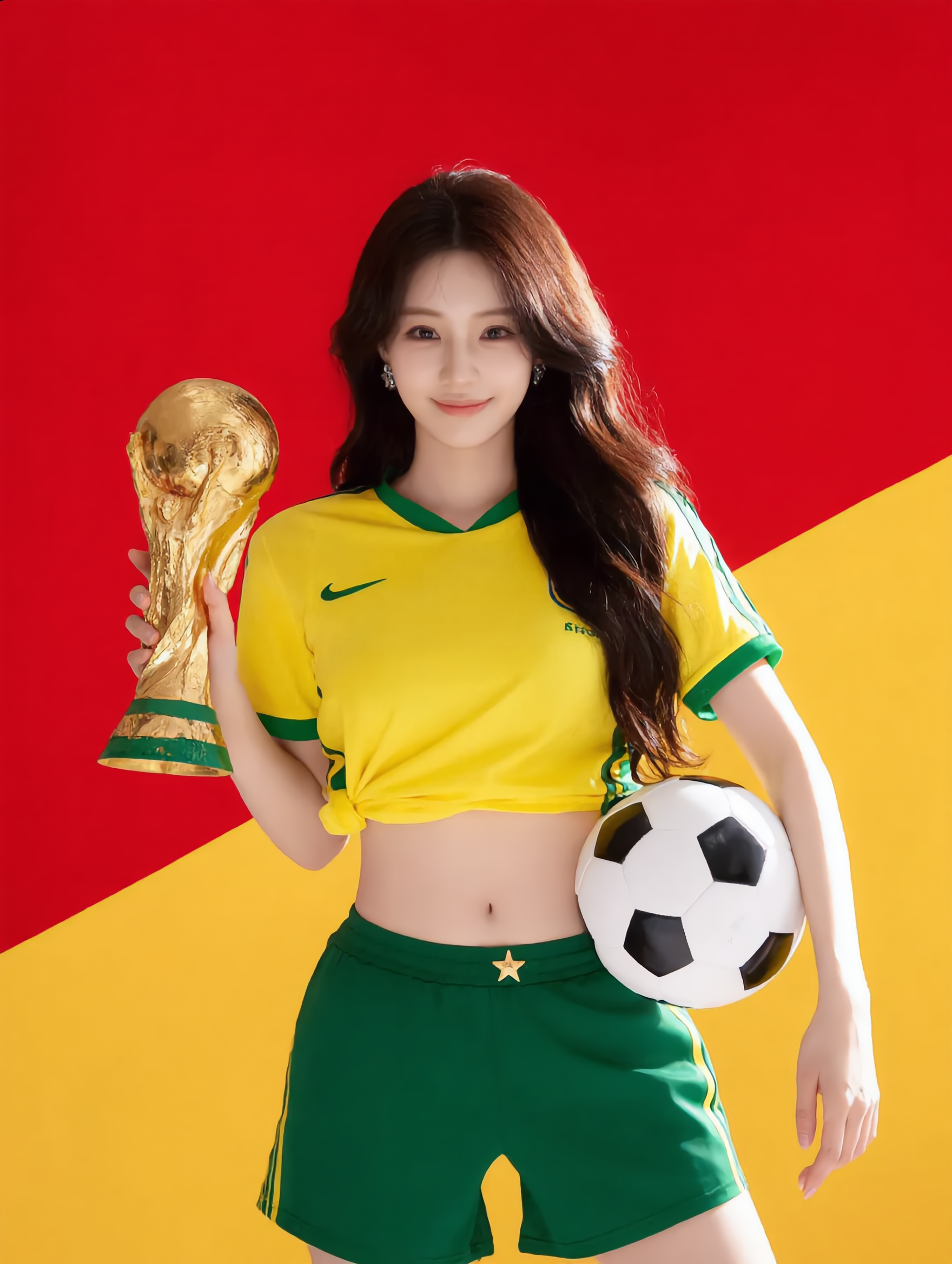 I lifted the World Cup trophy🏆 - trophy celebration AI image