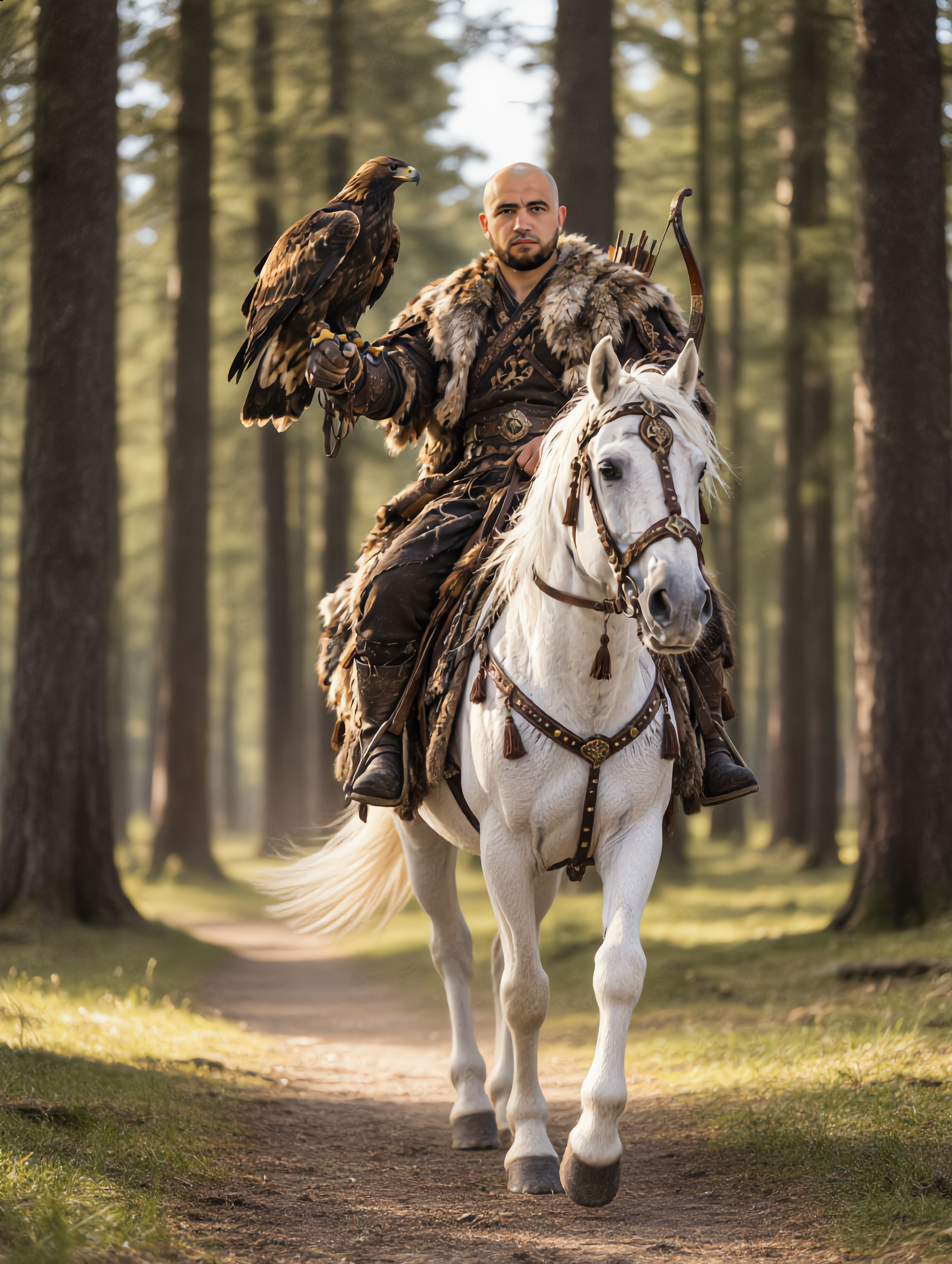Guardian of the Woods - rider canvas AI image