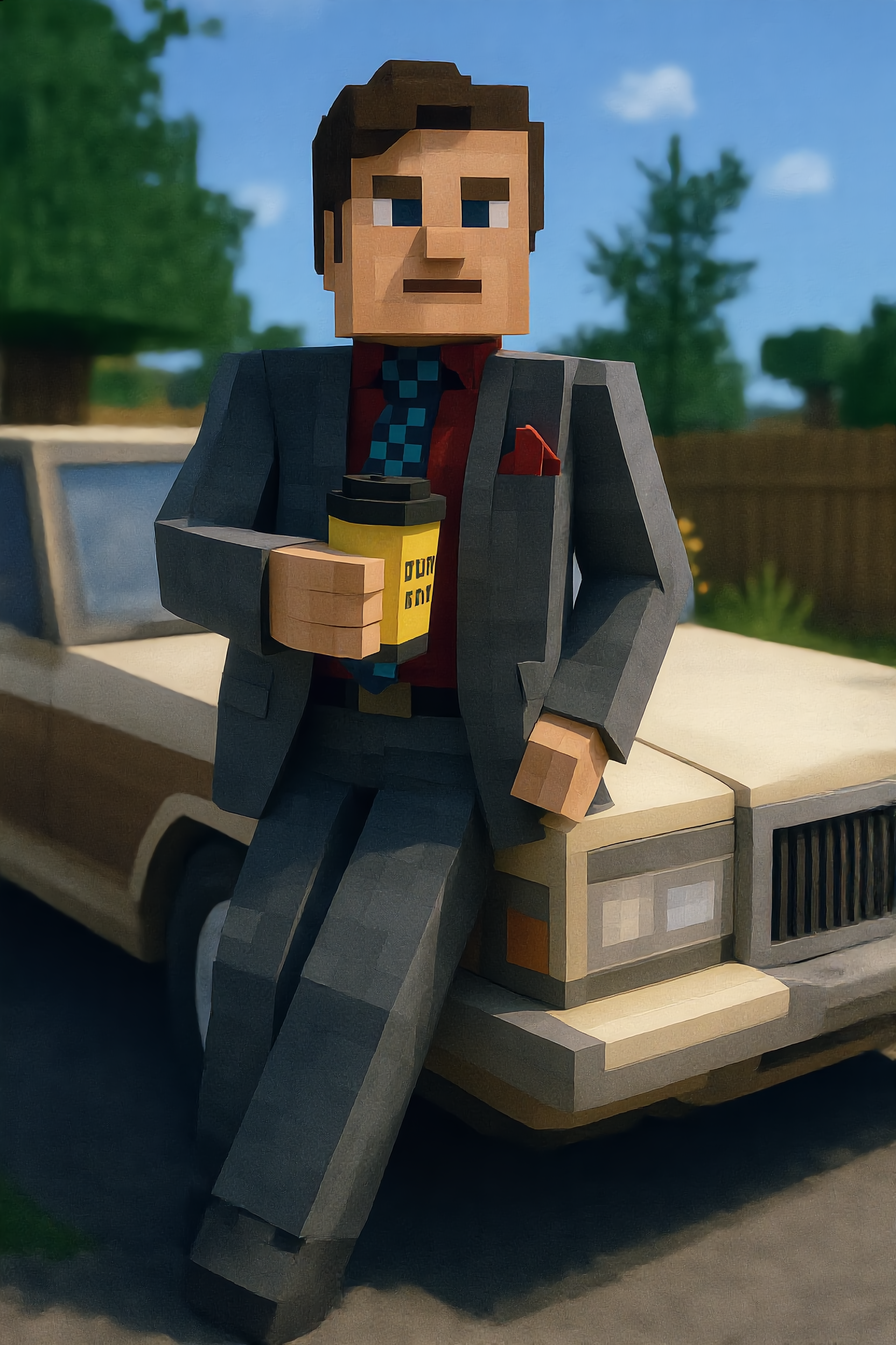 Kling AI work 314602304525040 - image to minecraft pixel art AI image