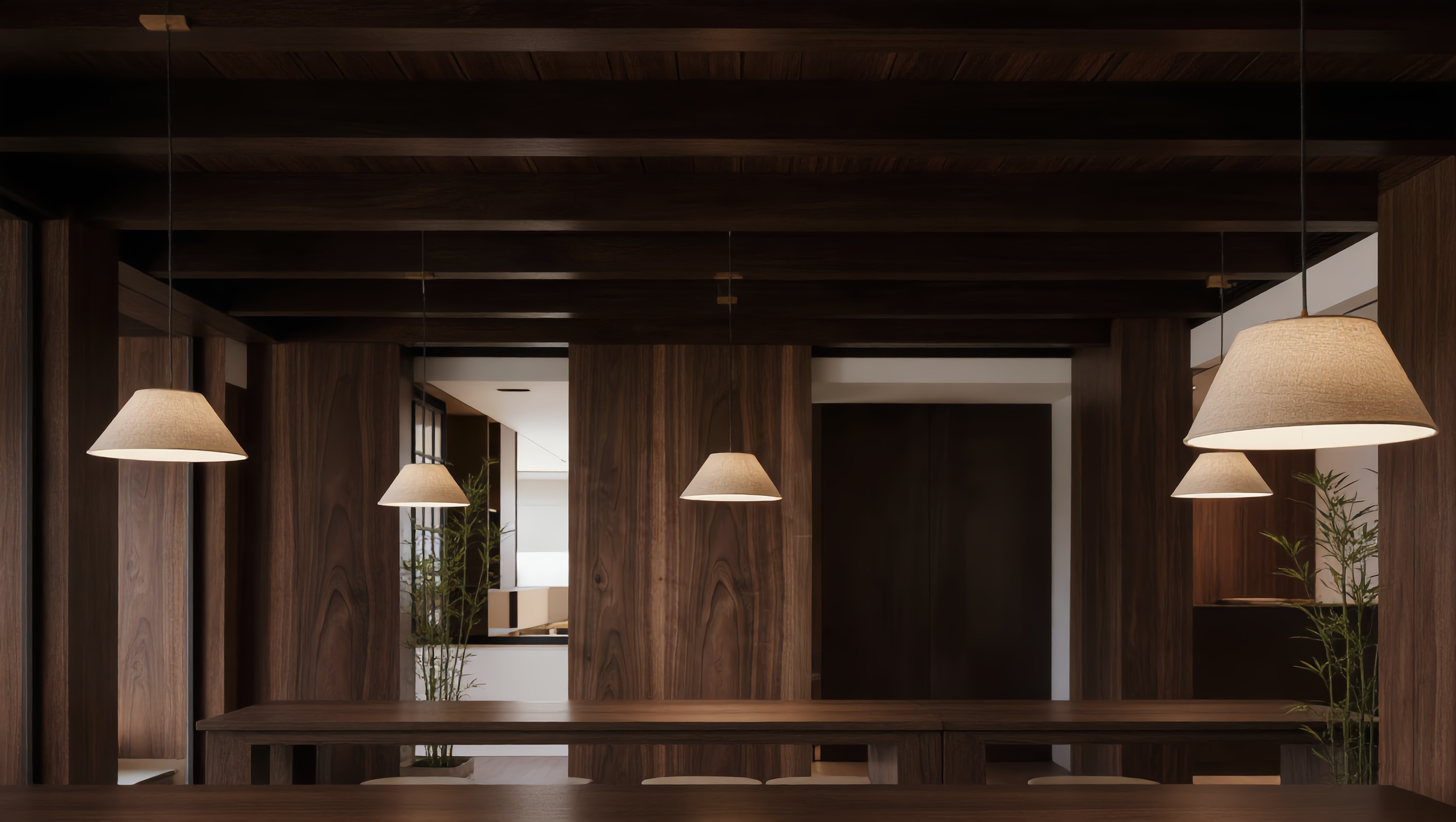 Japanese restaurant interior - japanese alleyway AI image