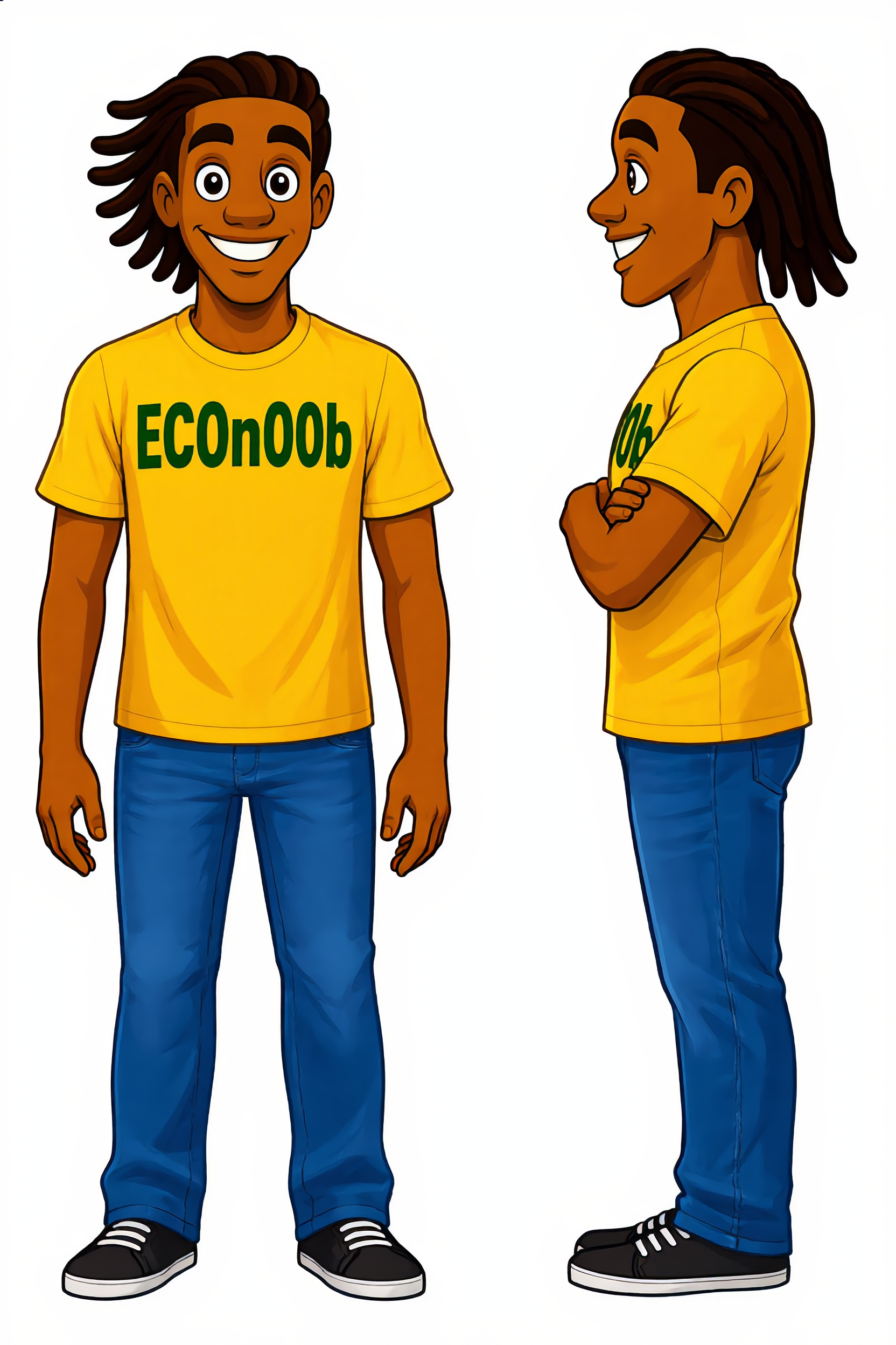 ECOn00b front and side view - random profile picture generator AI image