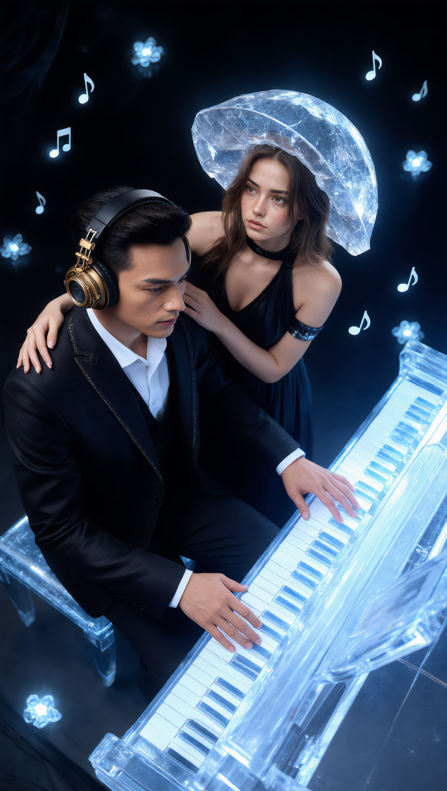 piano - run away piano AI image