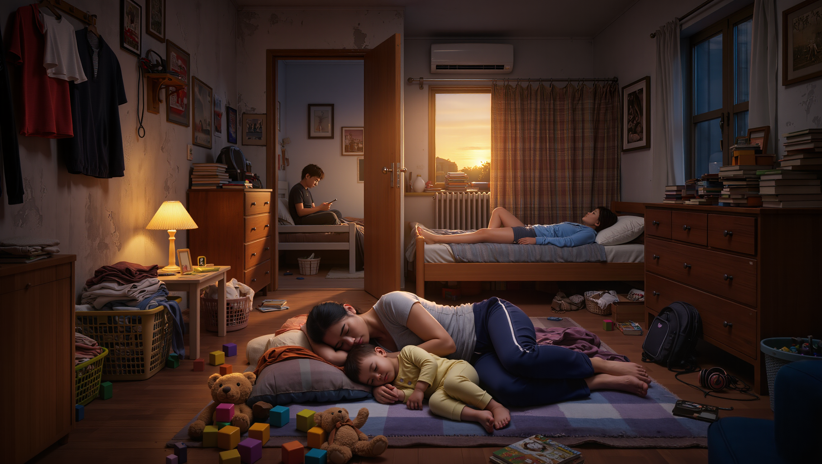 Widowed Mom Makes Teen Son And Daughter Share Bedroom While Relying On Food Banks To Survive