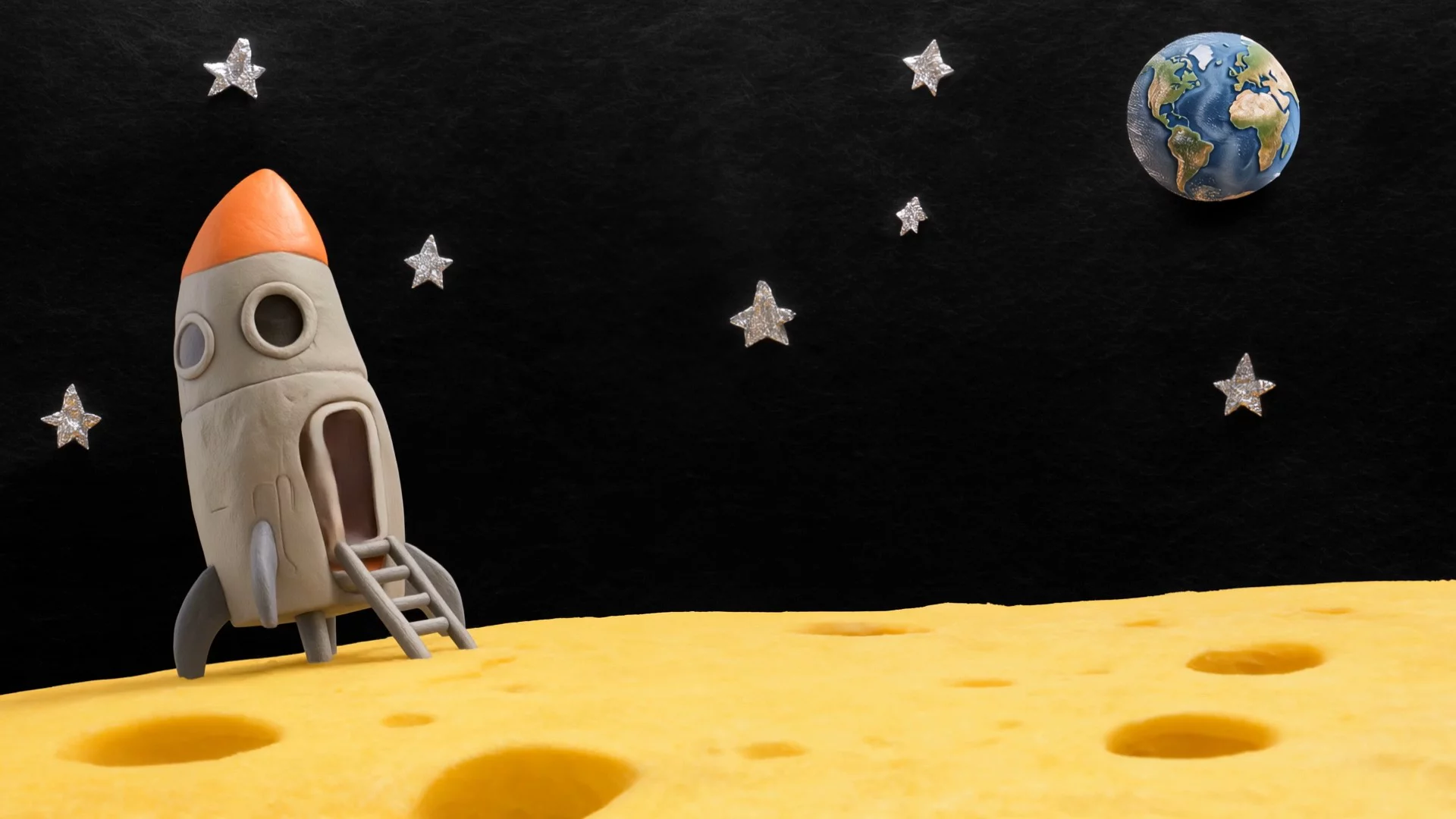 Kling 4.0 clay rocket video generated from storyboard frames