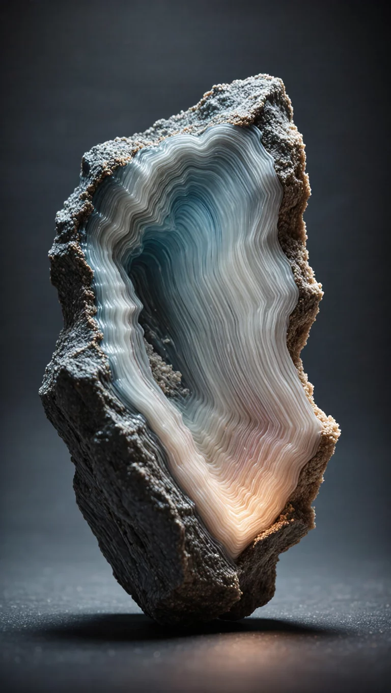 Translucent Rocks Smooth Translucent Rock Layered Beauty Cinematic 4k Detail | AI Image