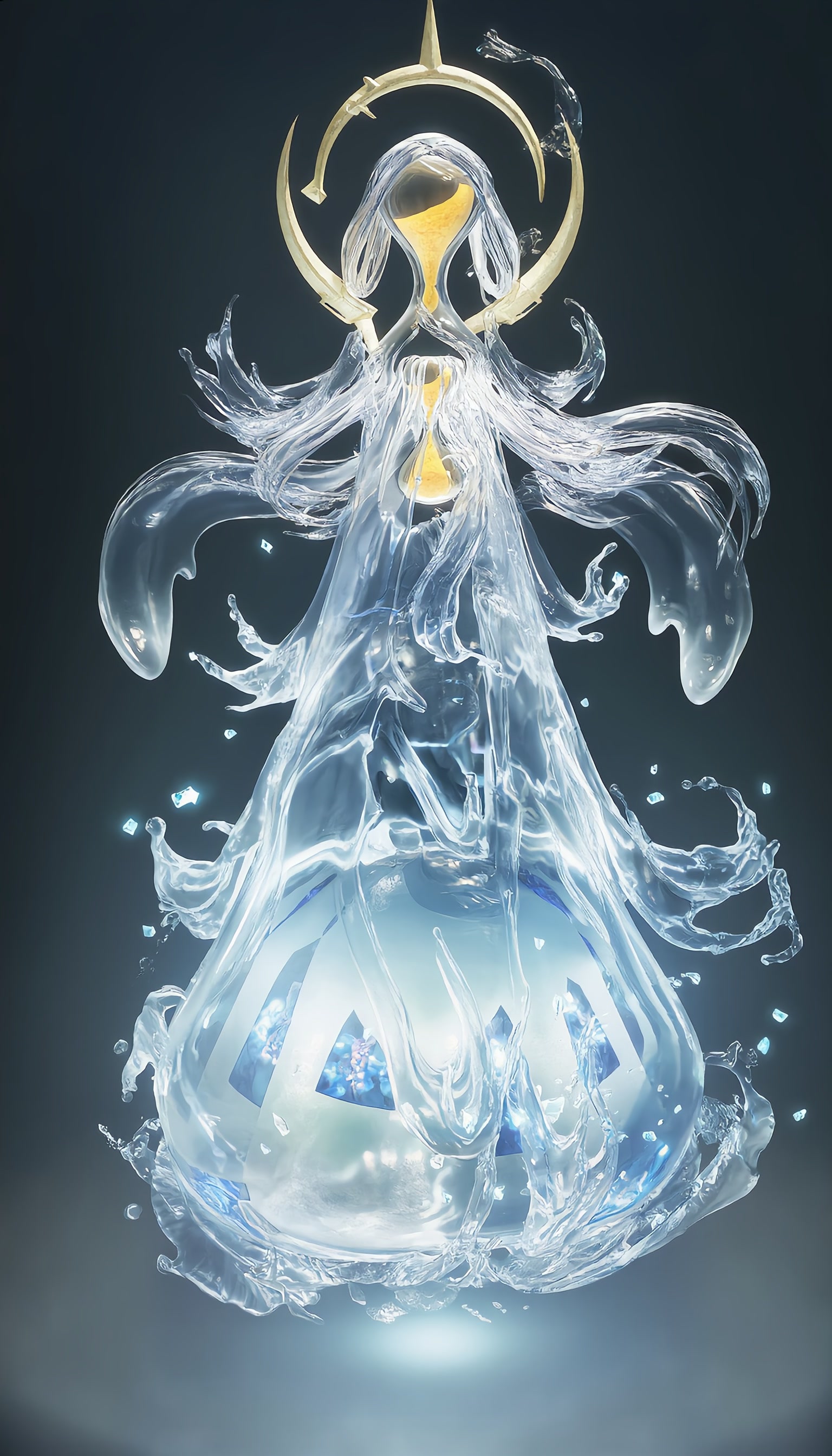 Ethereal Shimmering Adult Creature Lifeform Glowing Liquid Crystal ...