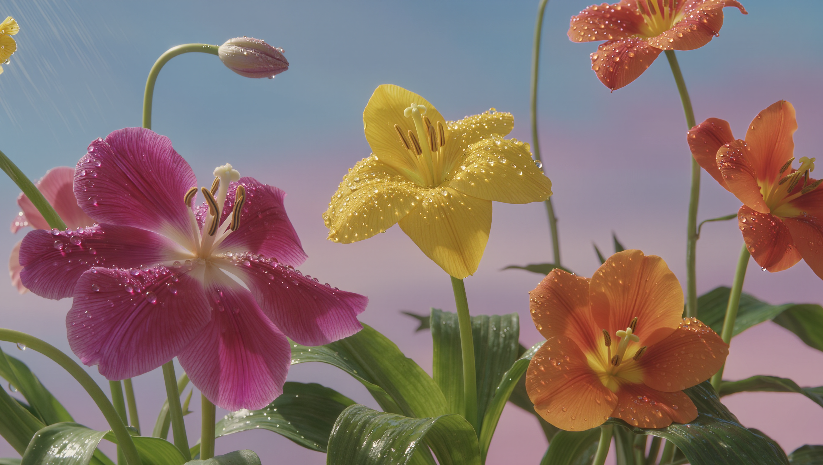 Surreal Cinematic 4k Tropical Flowers Fairytale Wonder Close-up | AI Image