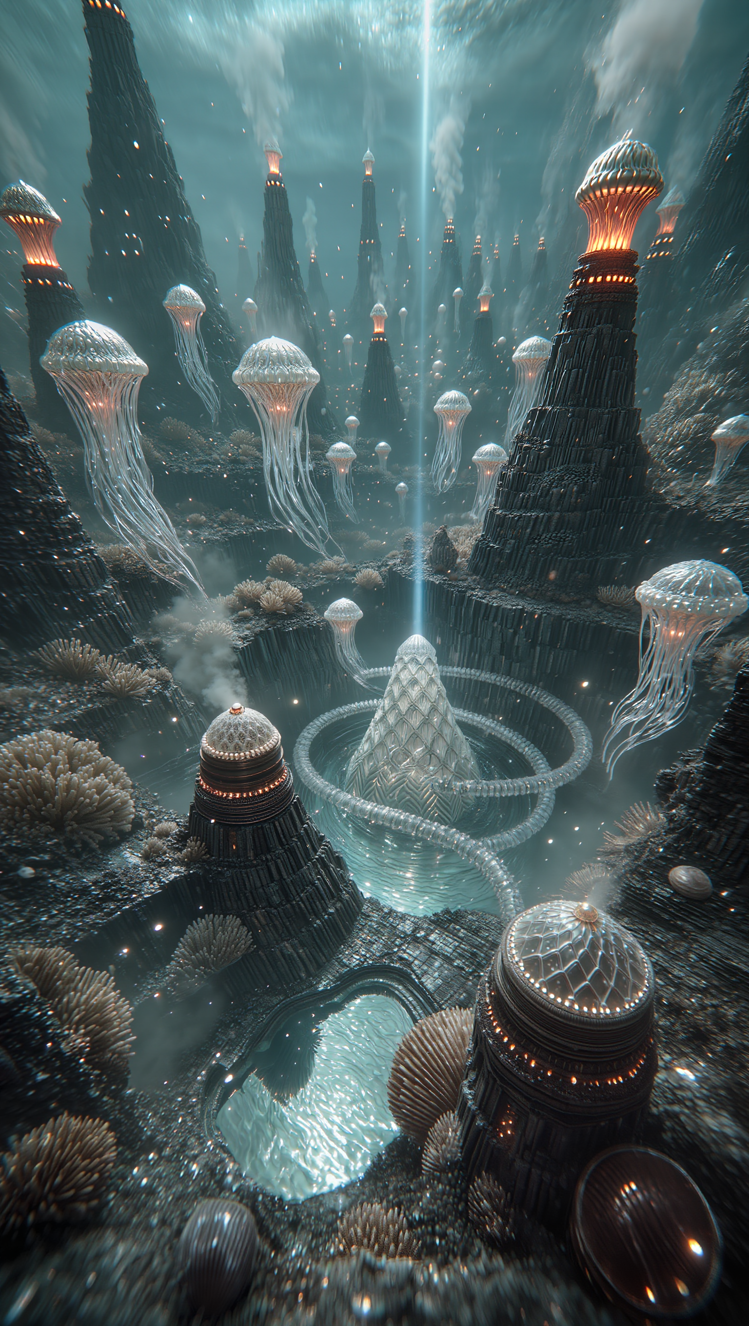 Deep Sea City Underwater Metropolis Exploration | AI Image