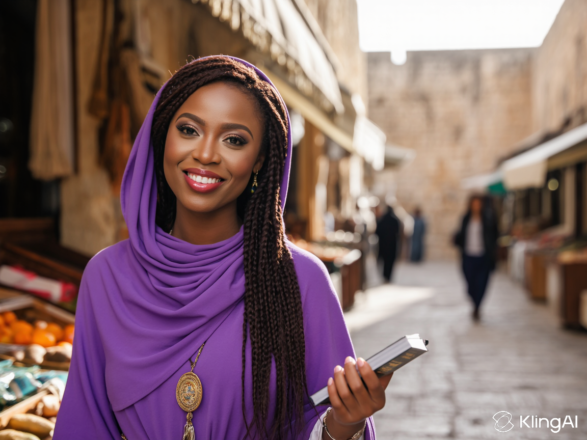 Lydia of Thyatira - Professional portrait in vibrant purple business suit